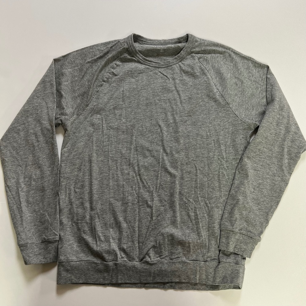 Destination Heather Grey Men's Pima Cotton Long Sleeve Jersey Size Small